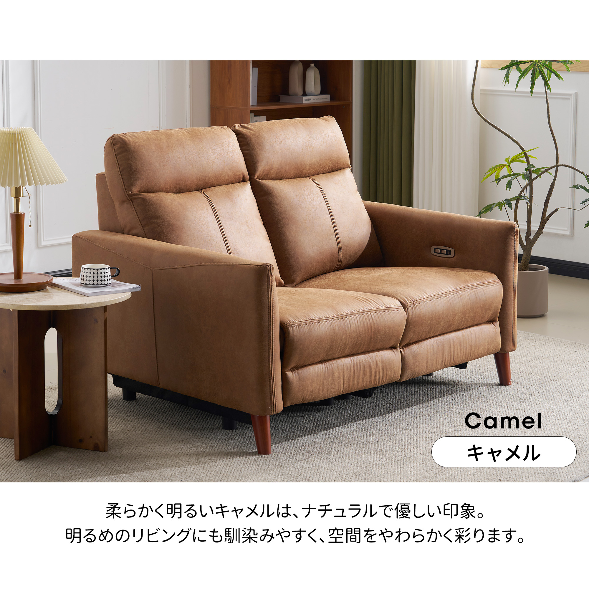 BTM 二人掛けソファ 電動 リクライニング USB+Type-C充電口付き BTM 二人掛けソファ 電動 リクライニング USB+Type-C充電口付き