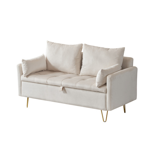 BTM ソファーベッド 2人掛け 贅沢感 収納付き 肘付き 2P 上品