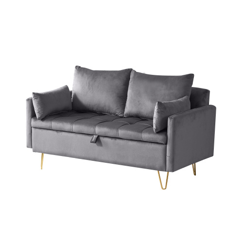 BTM ソファーベッド 2人掛け 贅沢感 収納付き 肘付き 2P 上品