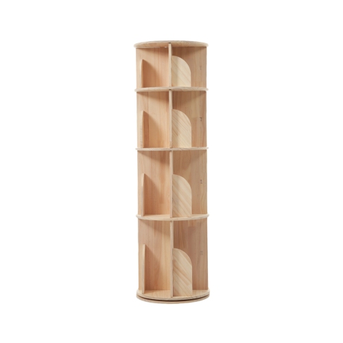 BTM 【全品10%OFF】【マルチ高さ】回転式本棚 無垢材 飾り棚 絵本棚
