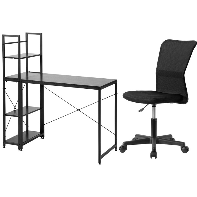 BTM 【全品7%OFF】【パソコンデスク+オフィスチェア 2点セット