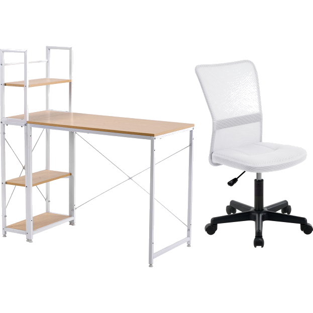 BTM 【パソコンデスク+オフィスチェア 2点セット】パソコンデスク