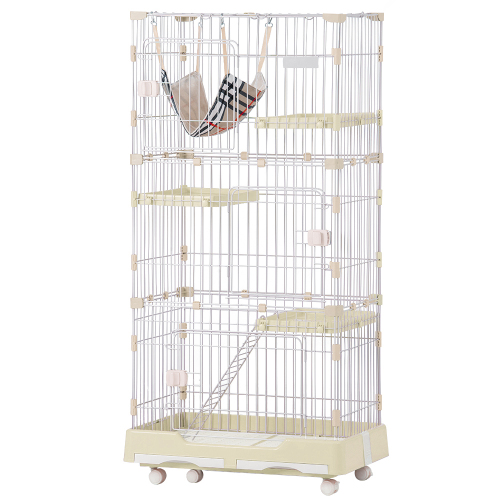 BTM 【全品10%OFF】猫 ケージ 3段 キャスター付き 猫ゲージ トレイ 猫