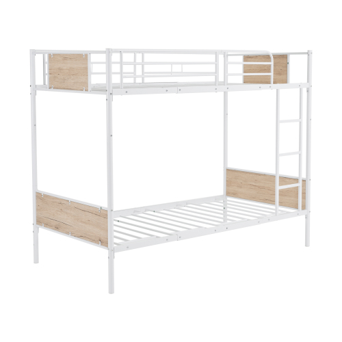 二段ベッド パイプベッド シングル 木 収納 北欧風 子供部屋 送料無料 スチール 耐震 ベッド SDG