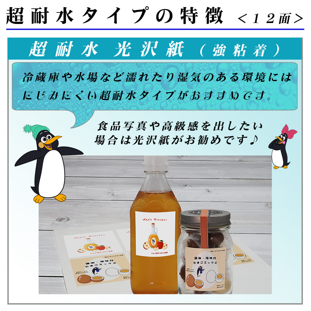 G&G ラベルシール 超耐水 光沢紙 A4 20枚 12面 (正方形) 幅60mm 高さ