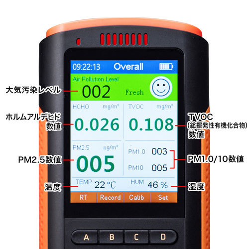 PM2.5測定器 サンワサプライ SANWA SUPPLY（サンワサプライ） PM2.5測定器 : マイオフィスバーゲン
