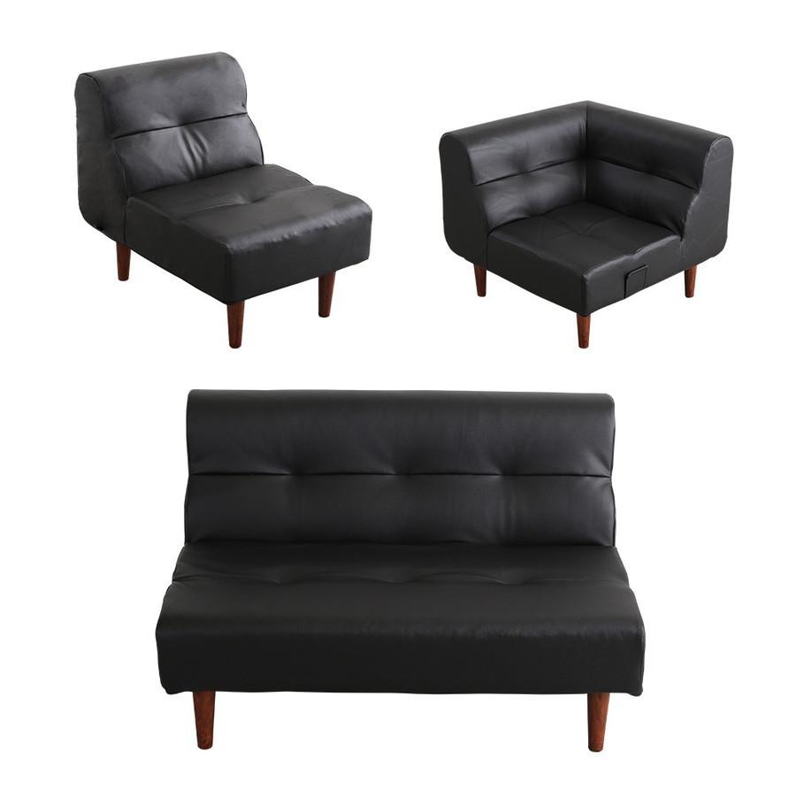 コーナーソファ ソファ ソファー PVCレザー リビング ダイニング 脚