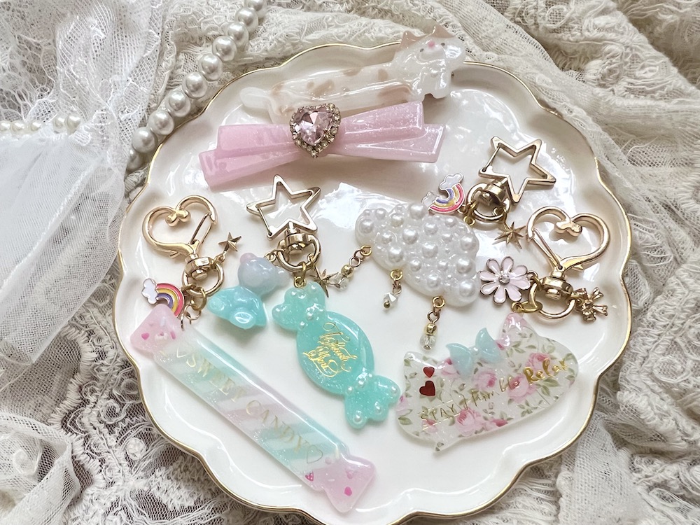 シリコンモールド レジン バレッタ ヘアピン ゆめかわ アクセサリー