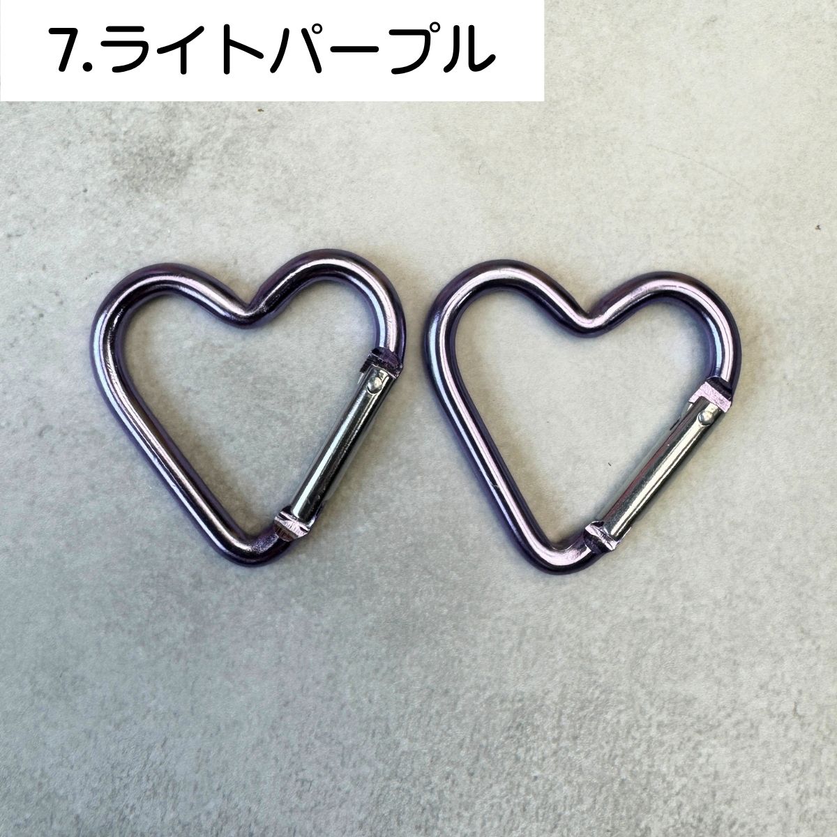 カラビナ ハート型 メタルカラー 全20色 単品2個セット パラコード