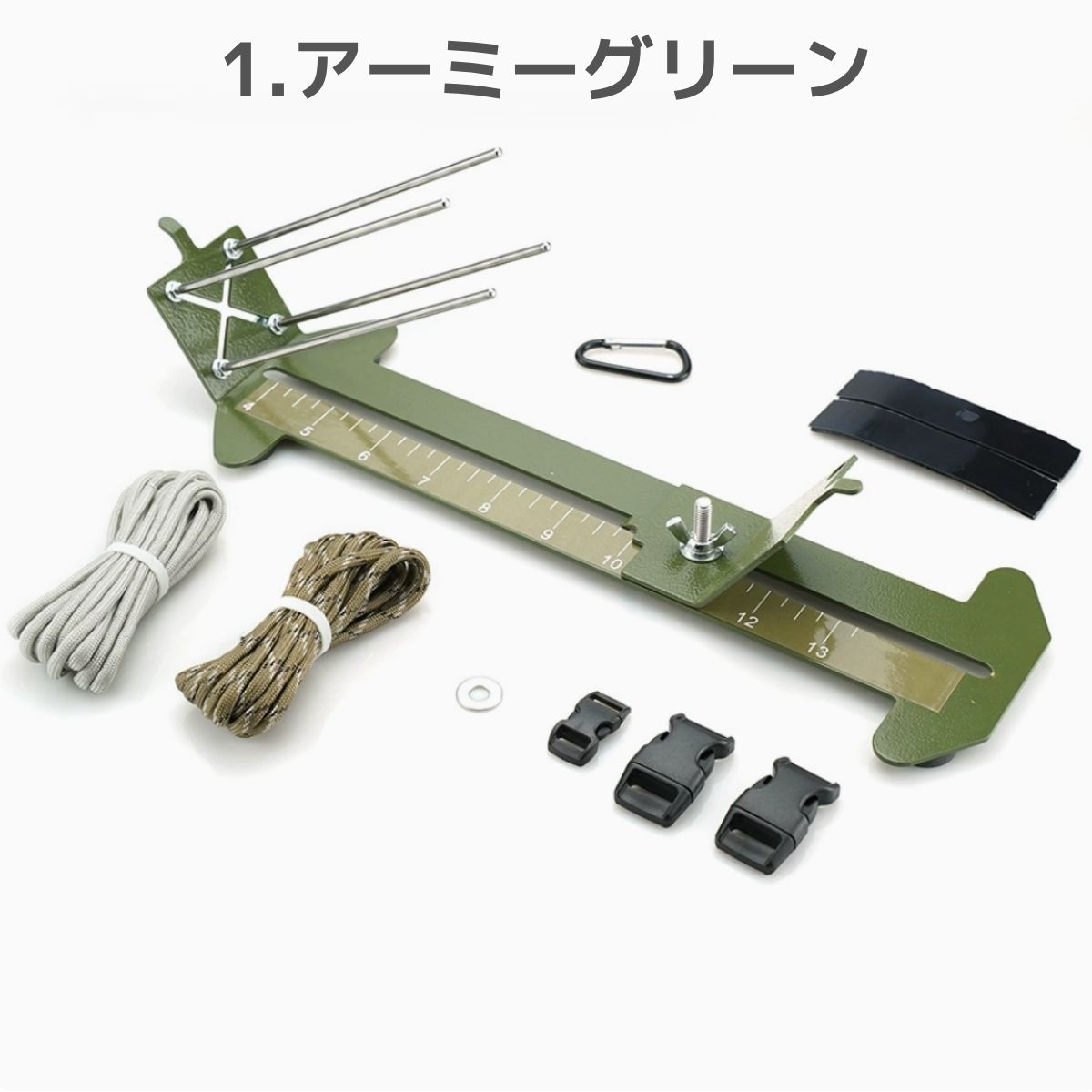 パラコード用 編み機 スタンドセット 選べる4色 ステンレス プレゼント