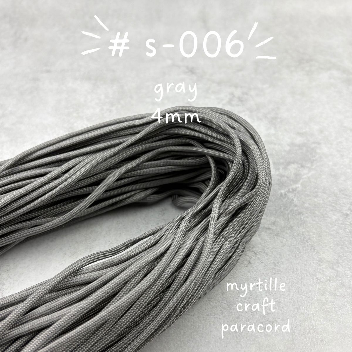 パラコード 4mm 単色 39色 長さ2m 紐 スマホショルダー ブレスレット