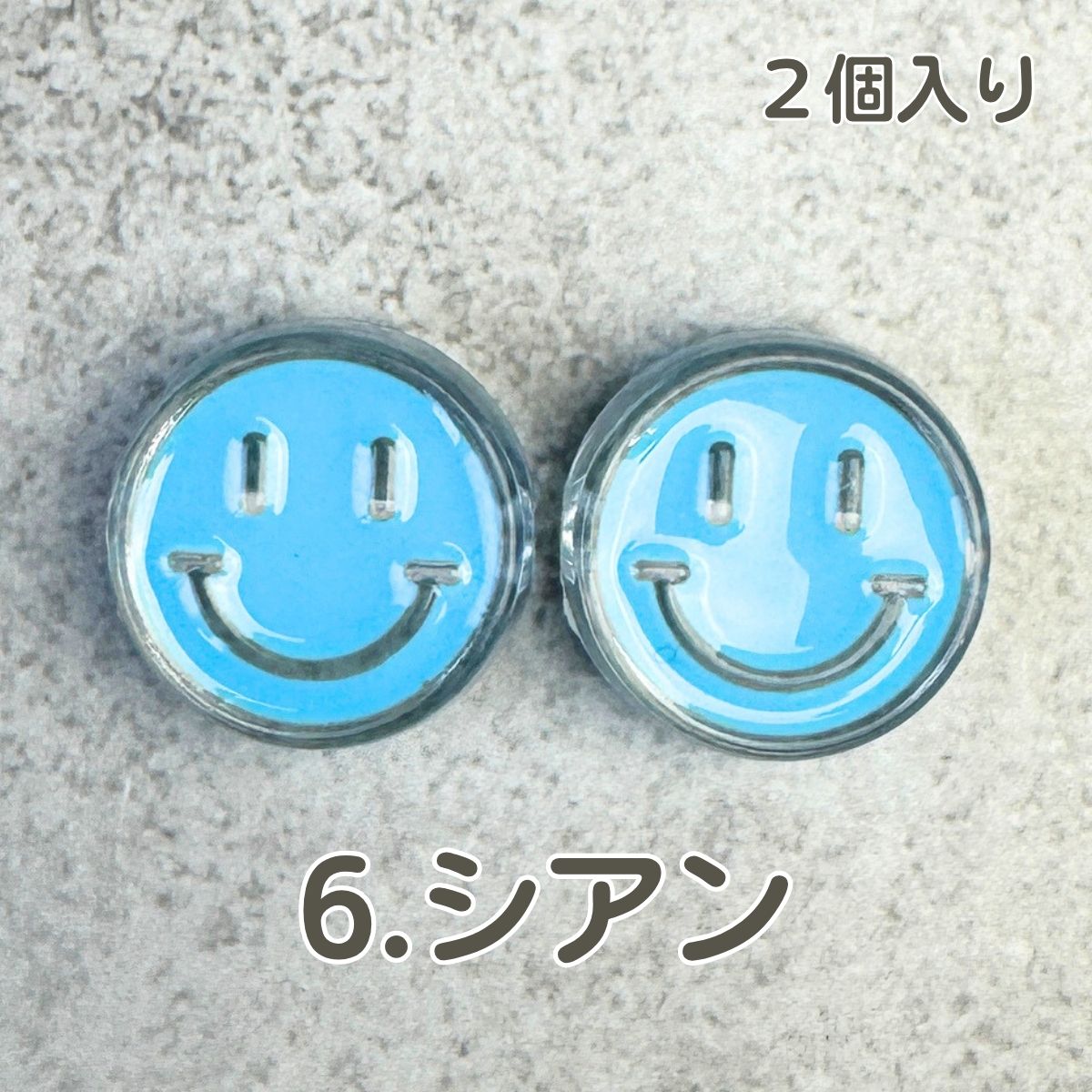 手芸用 ビーズ ニコちゃん スケルトン ビーズパーツ 大穴ビーズ パラ 