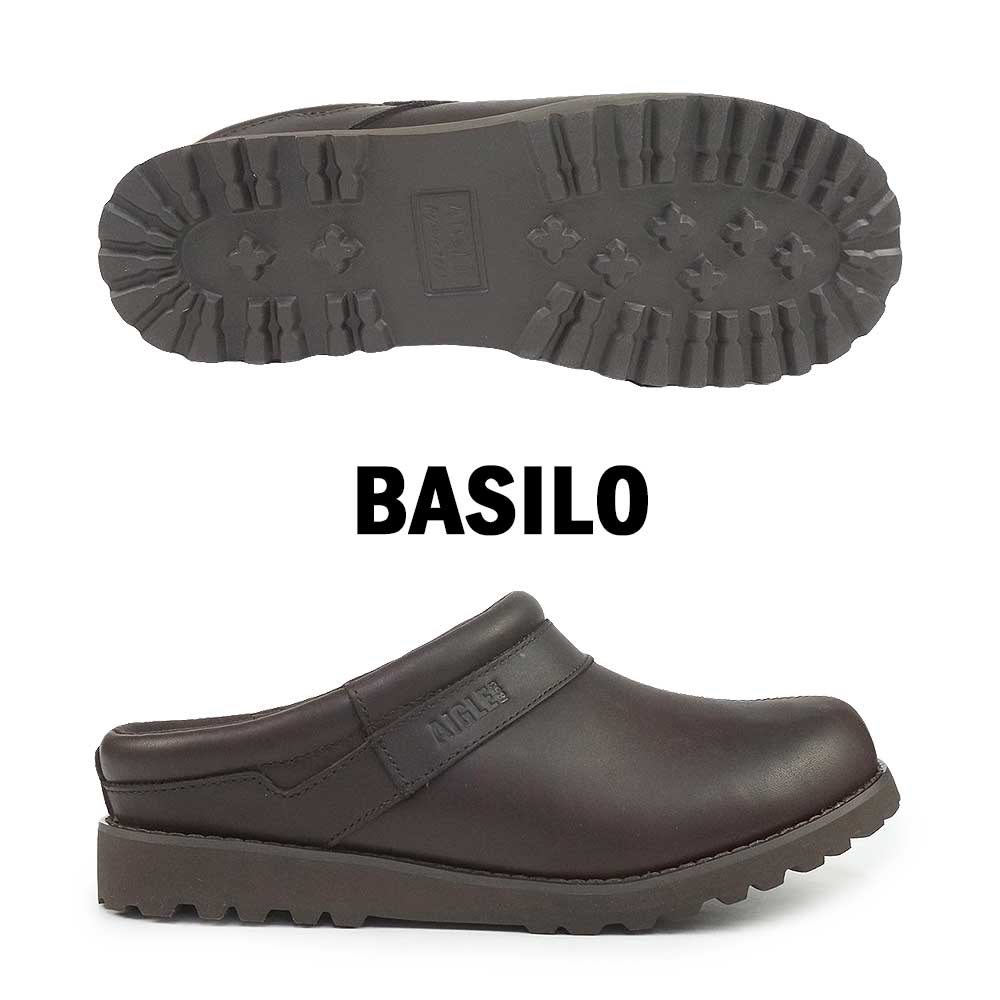 AIGLE（エーグル） メンズ サンダル バジロ レザークロッグ ZOHT278