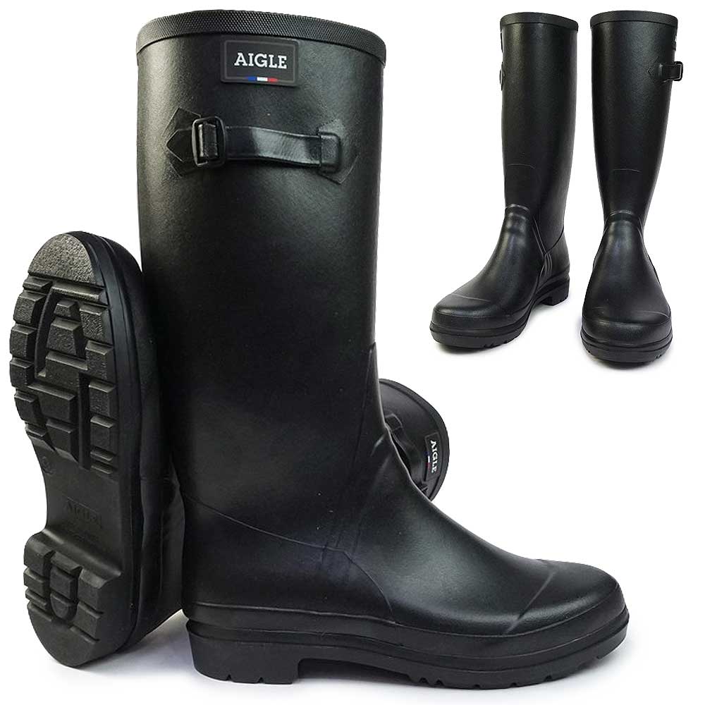 楽天市場】ミリカ ヒールラバーロングブーツ AIGLE エーグル