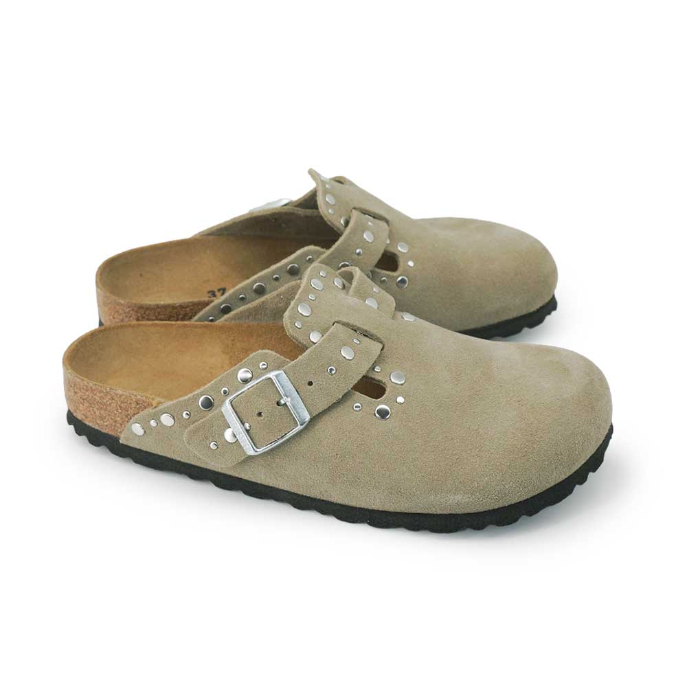 美品✨️ ビルケンシュトック ボストン 23cm スウェードサンダル 36 BIRKENSTOCK（ビルケンシュトック） ボストン リベット ボーダー