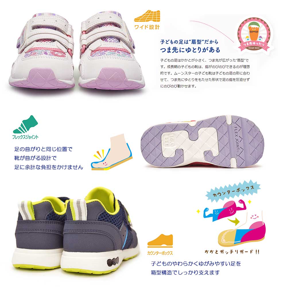 CARROT ムーンスター キャロット キッズスニーカー CR C2146 子供靴
