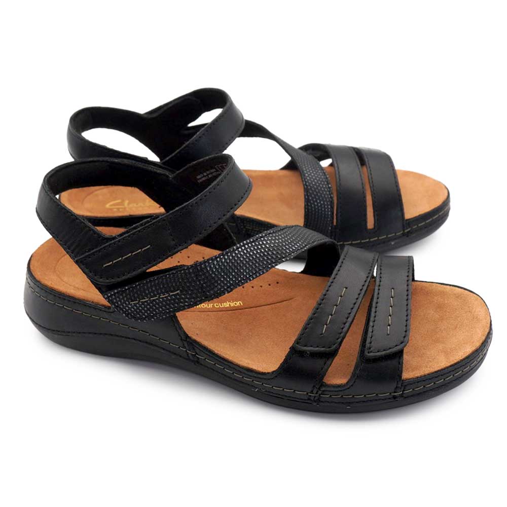 Clarks（クラークス） レディース サンダル レザー 本革 ローヒール