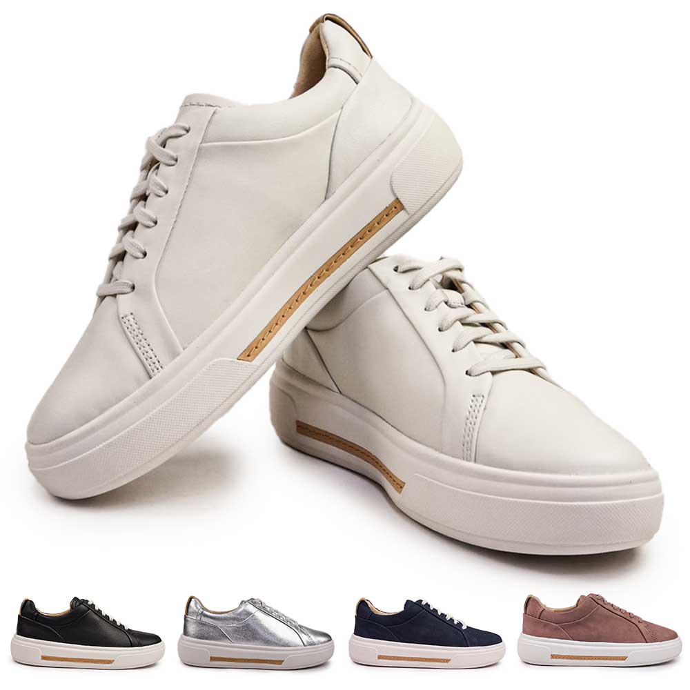 【新品未使用】Clarks クラークス　靴　アイボリー Clarks クラークス レディース スニーカー ホリーホックウォーク