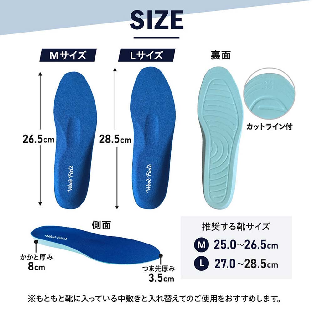 インソール 衝撃吸収 メンズ 疲れない 中敷き...の詳細画像5