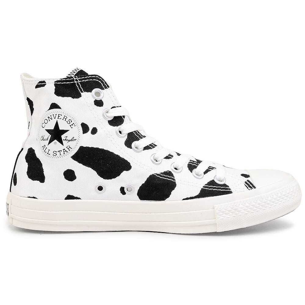 新品未使用　コンバースオールスター　白黒　牛柄　23.5 CONVERSE コンバース スニーカー オールスター カウスポット HI