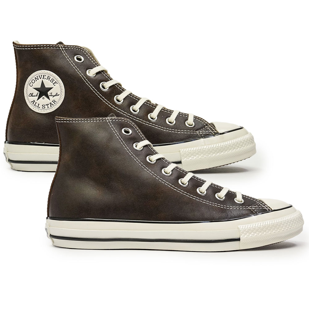 コンバース スニーカー メンズ オールスター エイジド ワックスドレザー ＨＩ ハイカット 本革 レトロ感 25秋冬新作 | CONVERSE | 01