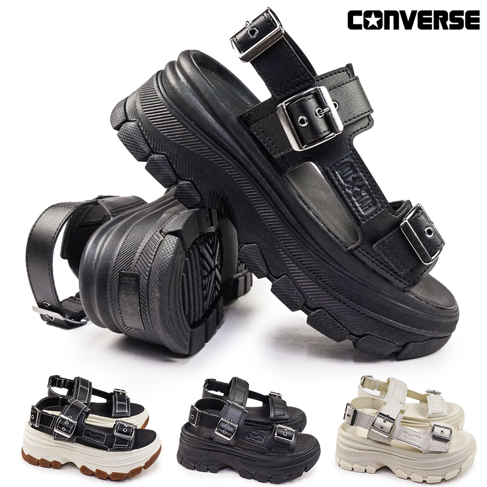コンバース オールスター トレックウェーブ サンダル 厚底　ブラック コンバース CONVERSE レディース サンダル 厚底 ALL STAR (R