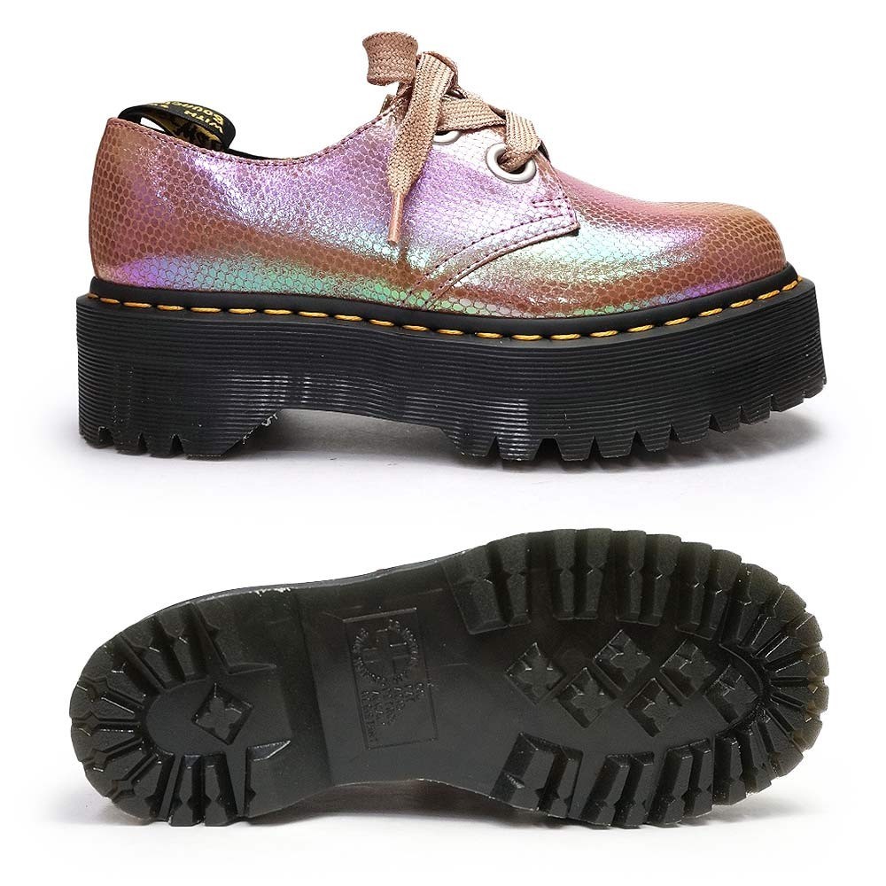 ☆激レア☆ Dr.Martens HOLLY 厚底 2ホール オーロラ ピンク camping.com