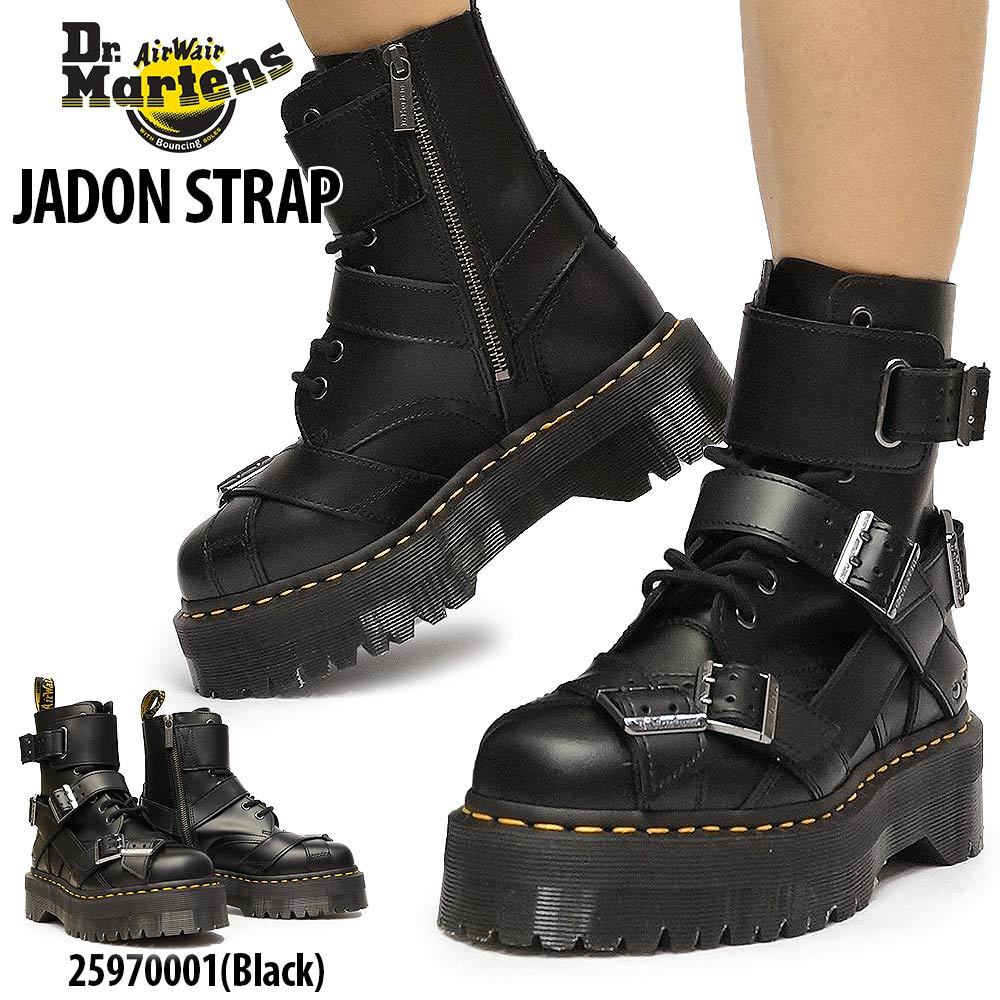 Dr.Martens ドクターマーチン 厚底ブーツ JADON STRAP 黒 | labiela.com