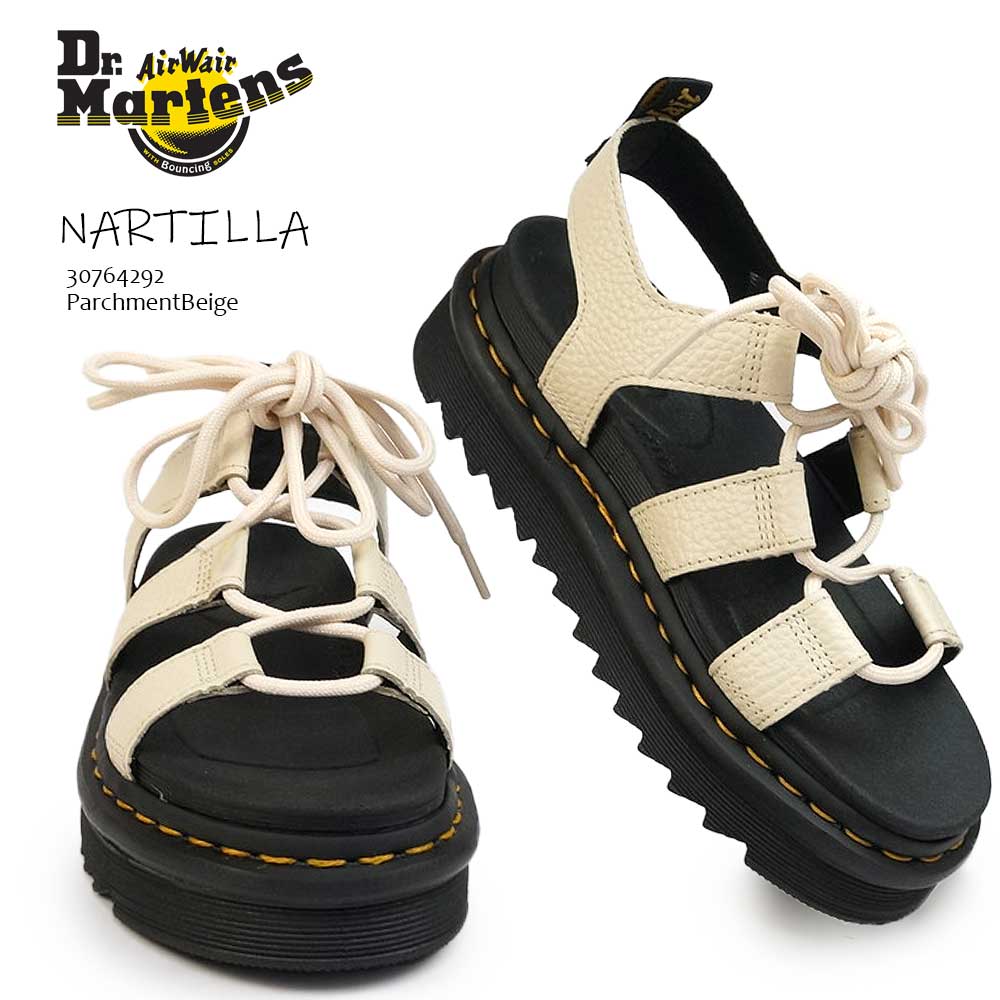 Dr Martens★NARTILLA PARCHMENT BEIGE★レースアップ サンダル Dr Martens☆NARTILLA PARCHMENT BEIGE☆レースアップ サンダル