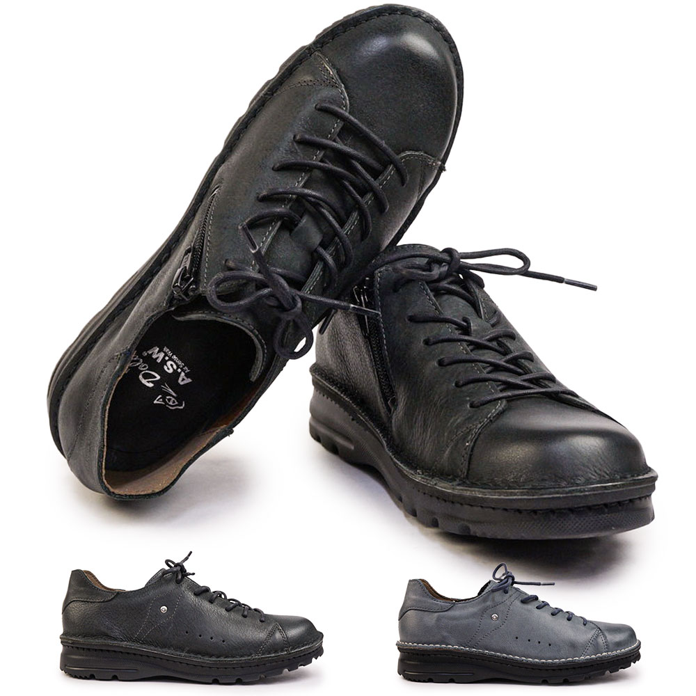 ドラ レディース 撥水加工 レザー スニーカー 7091 靴 本革 ローヒール レースアップ 軽量 日本製 Dola ドラ レディース 撥水加工 レザー スニーカー 7091 靴 本革 ローヒール