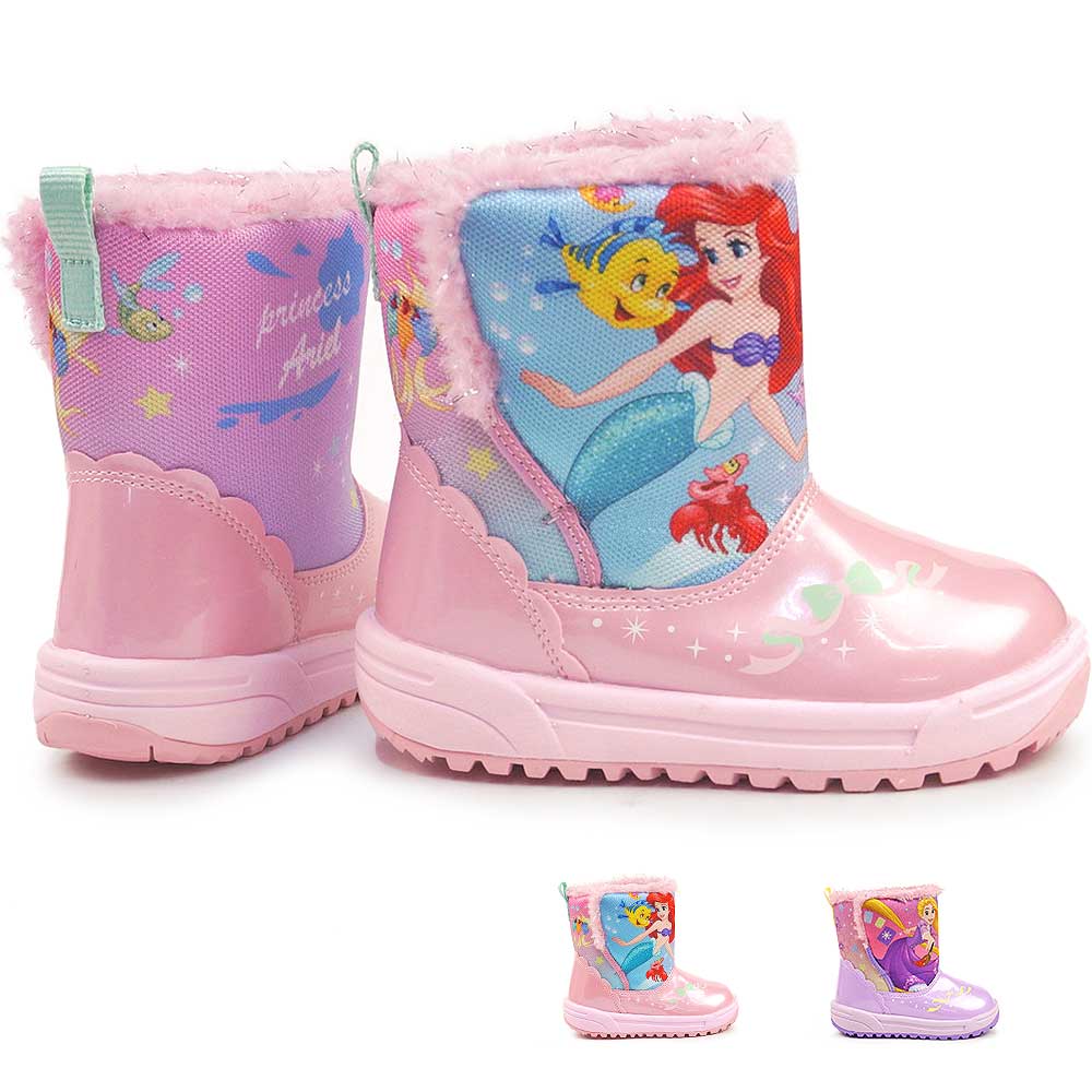 ディズニー キッズ ブーツ DN WC047E 防水 防寒 防滑 ボア アリエル ラプンツェル ムーンスター | ディズニープリンセス | 04