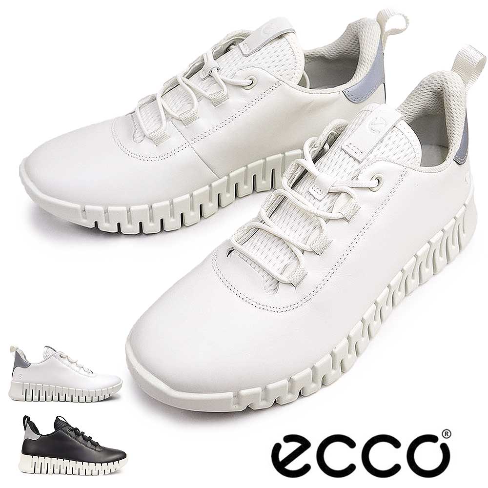 エコー レディース スニーカー 218203 60718 ECCO Gruuv Flexible Sole ウィメンズ レザースニーカー | ホワイト