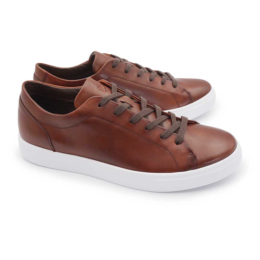 ecco エコー レザー デッキシューズ ブラウン 43　420 ecco（エコー） 靴 レザースニーカー ビジネスシューズ メンズ 511734