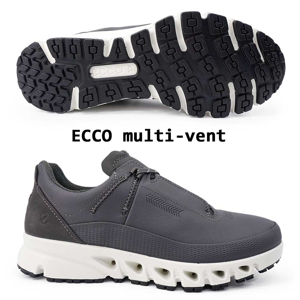 ecco（エコー） 靴 防水 スニーカー メンズ レザー マルチベント