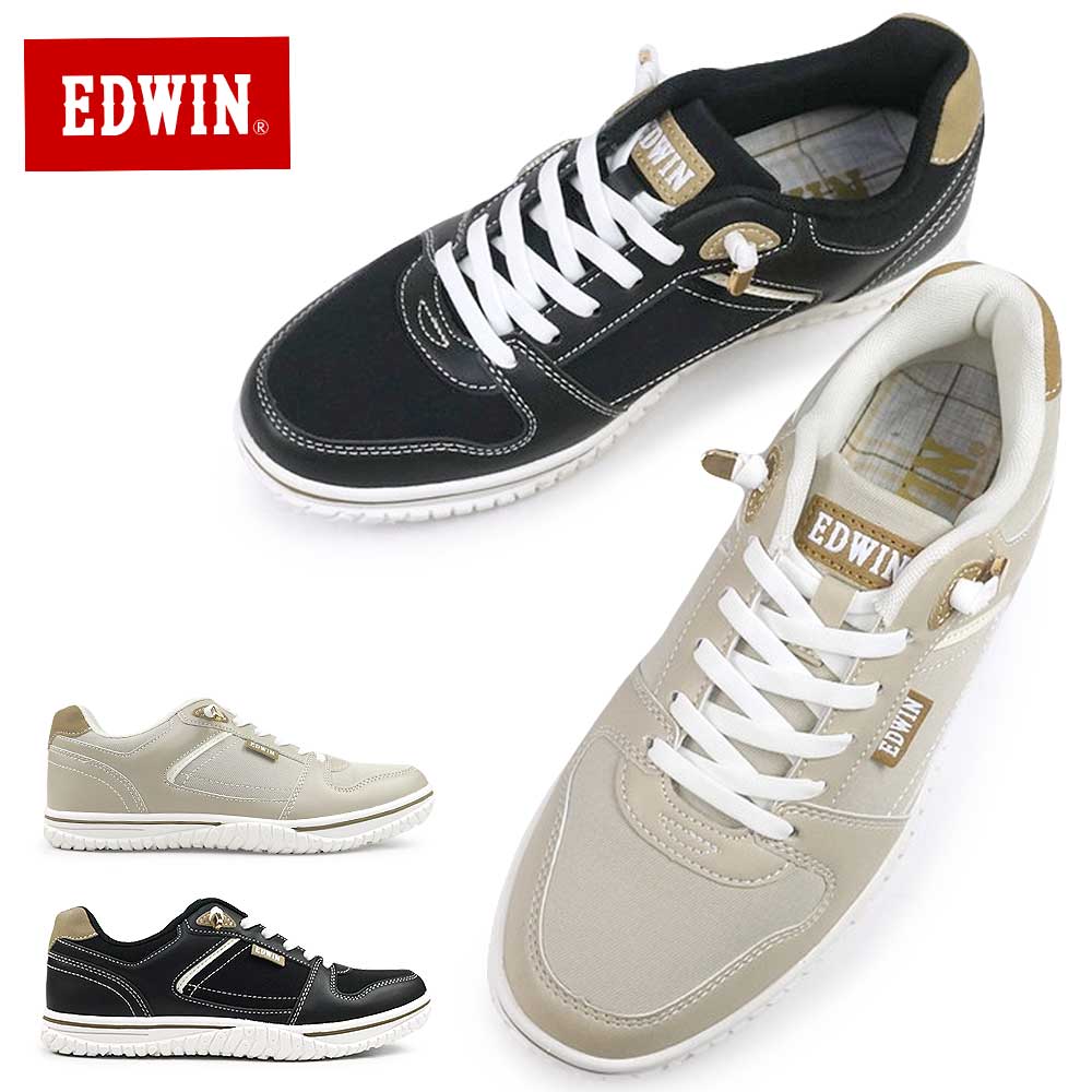 RADWINPS スニーカー新品未使用　23.5センチ EDWIN（エドウィン） レディース スニーカー EDW-4645 軽量 ゴム紐