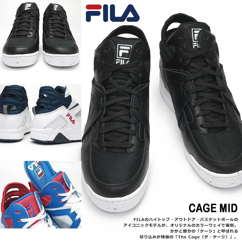 FILA フィラ スニーカー メンズ ケージ MID 1BM01273 レザー