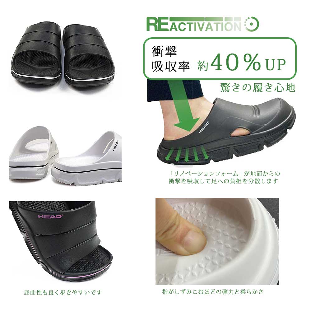 HEAD サンダル レディース リカバリーサンダル HDL246 フラット ヘッド 軽量 | HEAD | 04