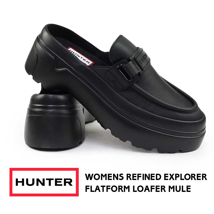 HUNTER（ハンター） ローファー ミュール レディース 厚底 WFF3103LEA