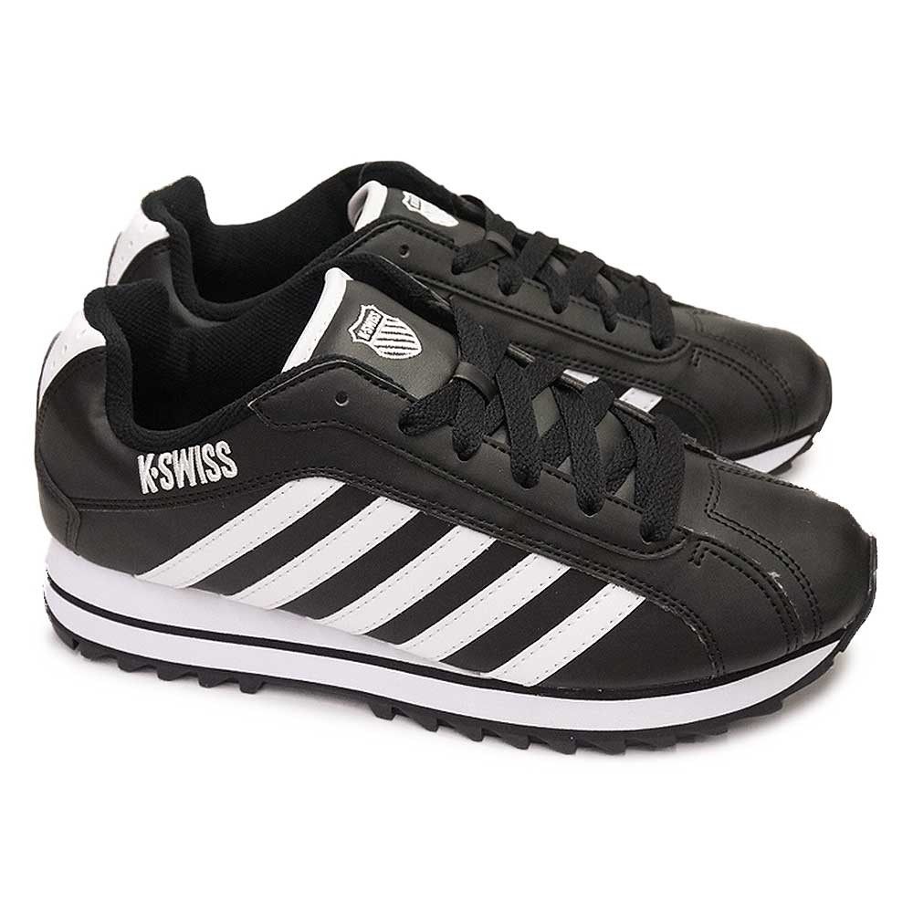 シューズ(男性用) K's 大きいサイズ メンズ K-SWISS (ケースイス) レザー ロゴライン