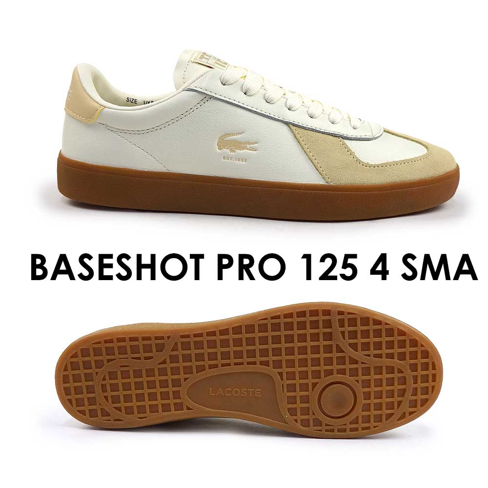 *LACOSTE* BASESHOT PRO 125 4 SMA レザースニーカー Lacoste BASESHOT PRO 125 4 SMA White | BSTN Store
