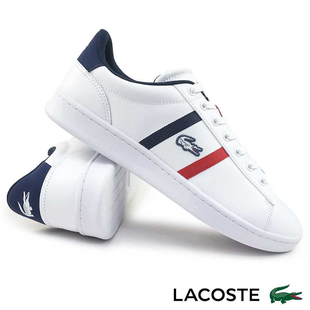七緒 ⭐新品24.5cm⭐LACOSTEスニーカー トリコロール LACOSTE ラコステ メンズ スニーカー カーナビー SETCGR1251 AP