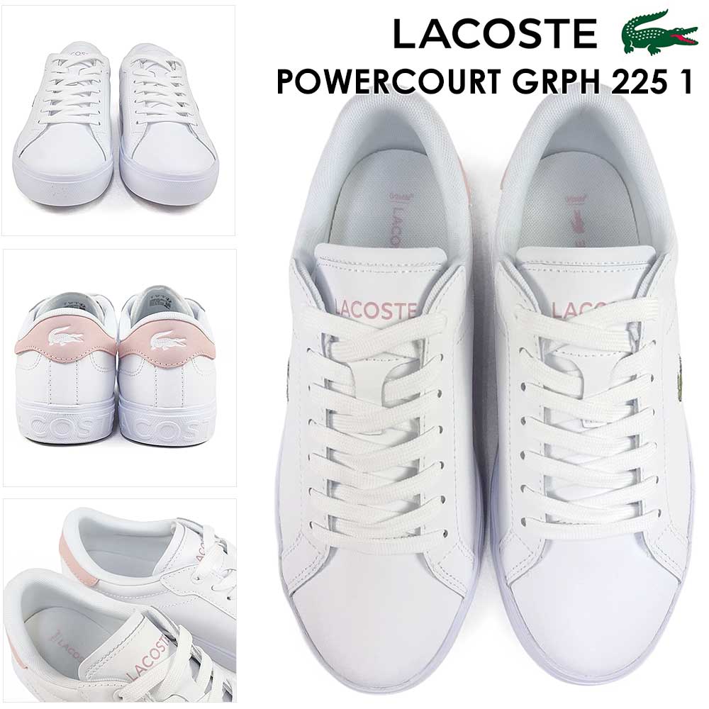 LACOSTE（ラコステ） スニーカー レディース 白 靴 レザー シューズ