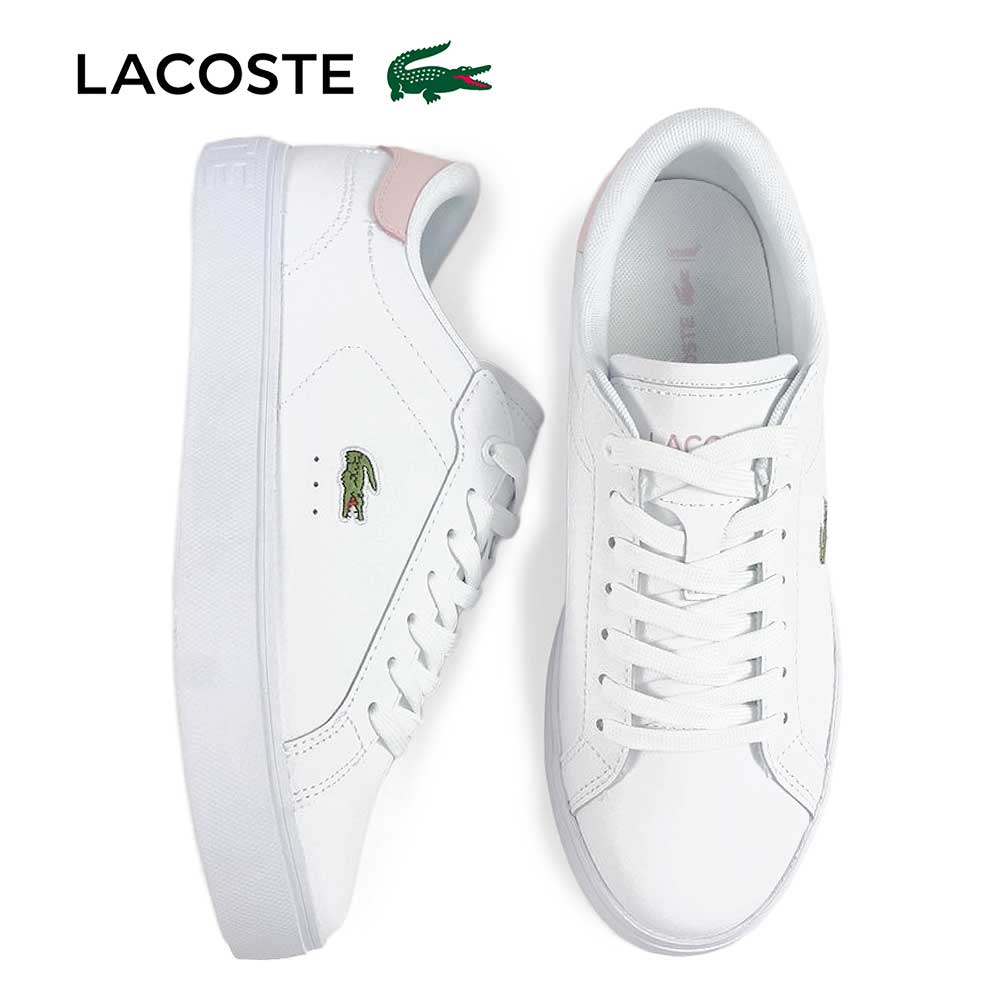 LACOSTE（ラコステ） スニーカー レディース 白 靴 レザー シューズ