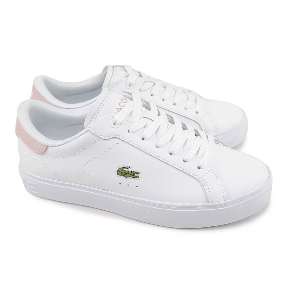LACOSTE（ラコステ） スニーカー レディース 白 靴 レザー シューズ
