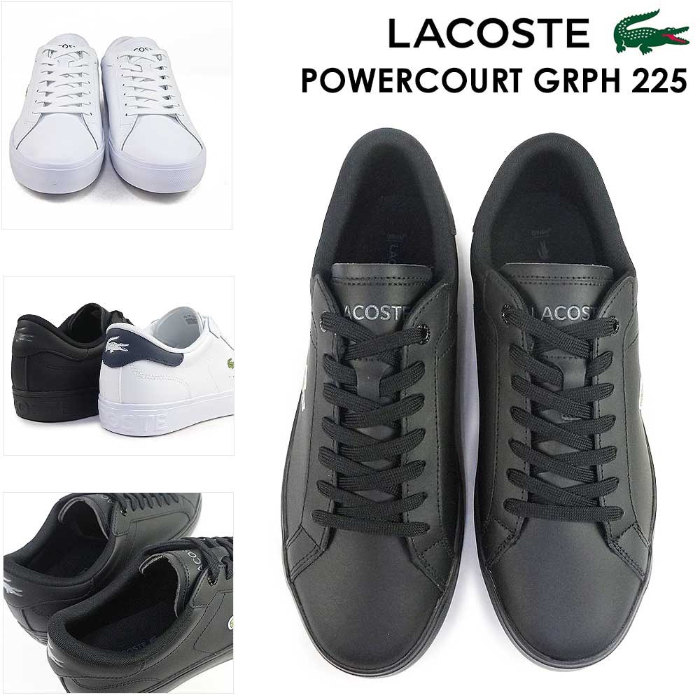 LACOSTE(ラコステ) メンズ スニーカー 白 黒 レザースニーカー LACOSTE(ラコステ) メンズ スニーカー 白 黒 レザースニーカー