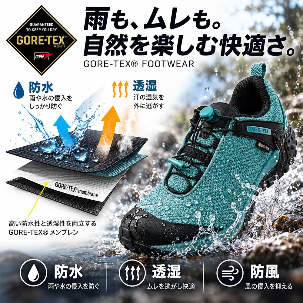 MERRELL（メレル） 防水シューズ メンズ レディース カメレオン 