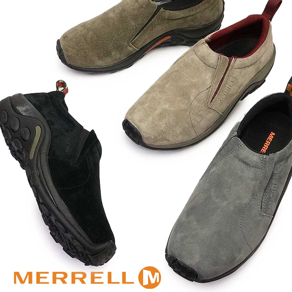 MERRELL スエード スリッポン 黒　EU33 JP21cm新品 ジャングル メレル メンズ スニーカー ジャングルモック