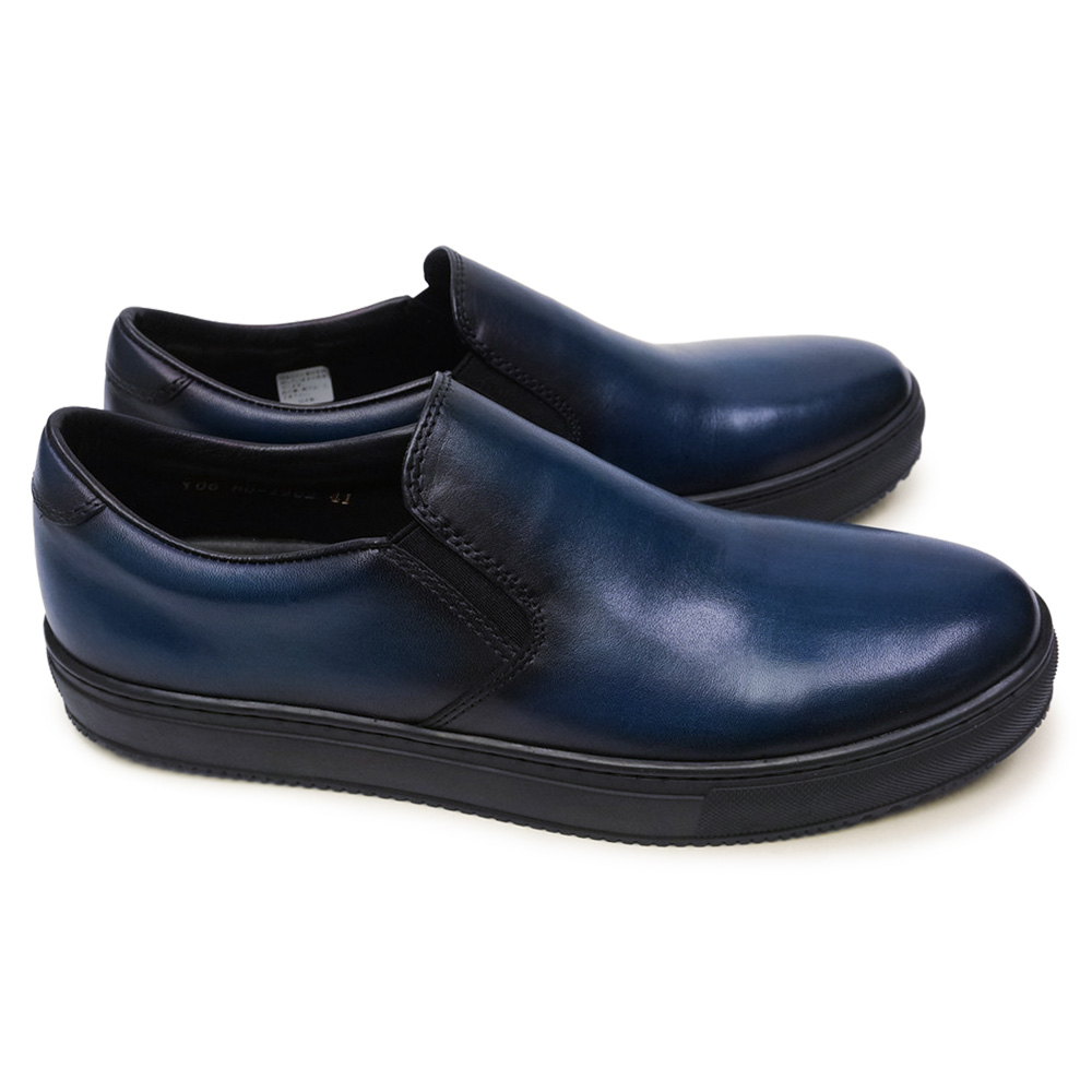 MonModel メンズ レザースニーカー MO-1902 千手染 スリッポン 本革