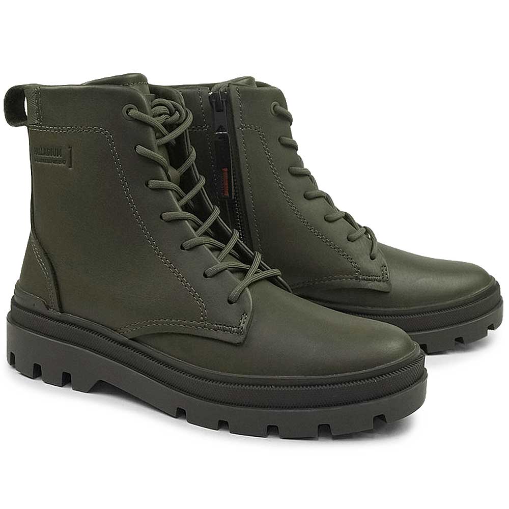 送料無料 ショートブーツ レースアップブーツ レディース AW 秋冬 新作 秋新作 冬新作 人気 流行 定番 2025 パラディウム PALLADIUM L 99524 008 パラグレード オフィサー サイドファスナー付き 編み上げブーツ ブラック 黒 靴 PALLADIUM（パラディウム） レディース ブーツ PALLAGRADE OFFICER L