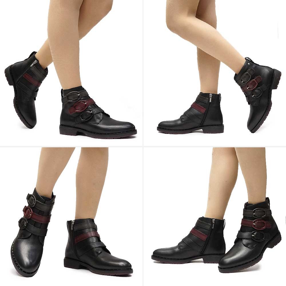 PIKOLINOS ピコリノス ショートブーツ レディース サイドジップ W2U